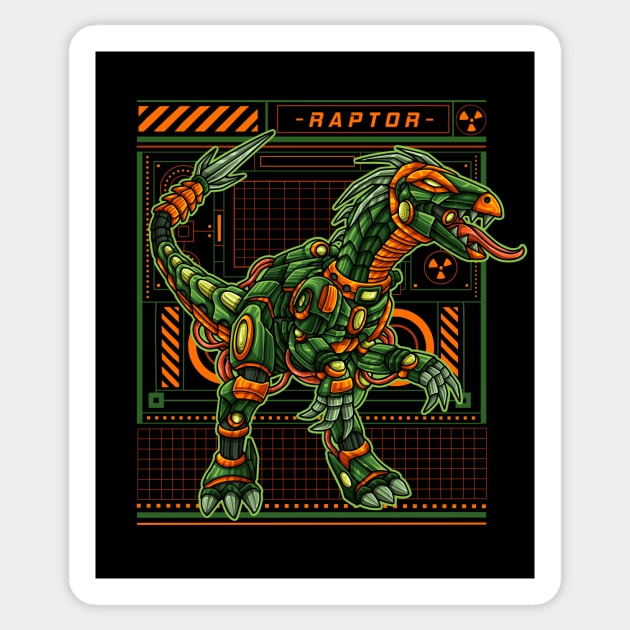 DINO MECHA BOT RAPTOR Sticker by Startwork